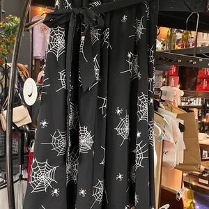 Black Spider Web Print Skirt